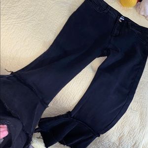 BDG NEW ankle cut flare jet black jeans